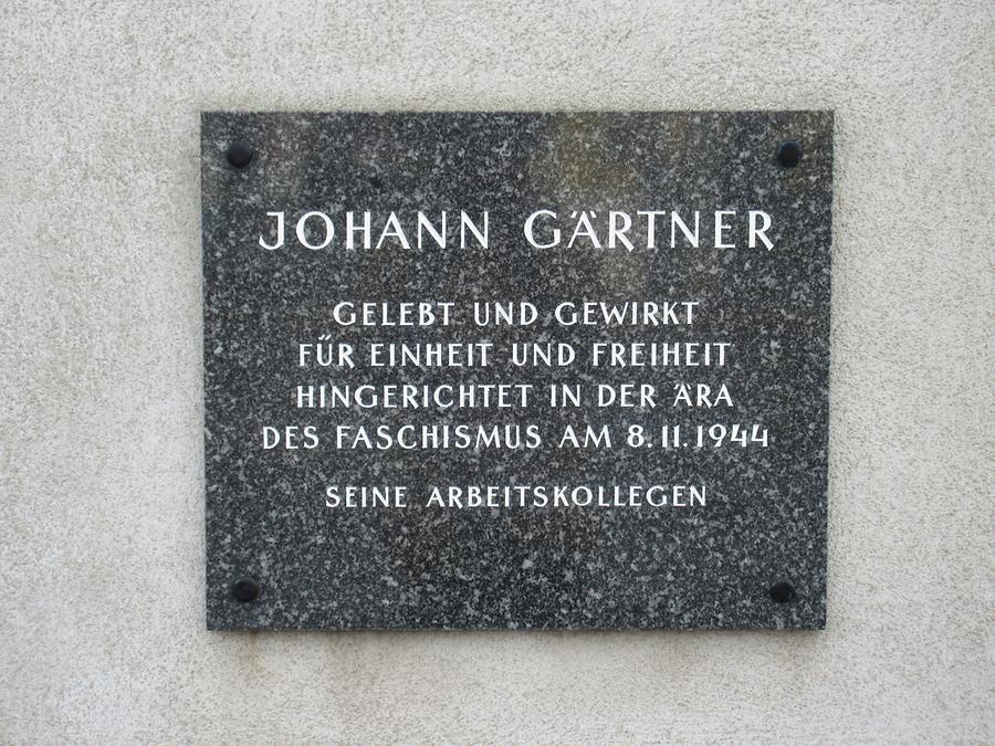 Johann Gärtner Gedenktafel