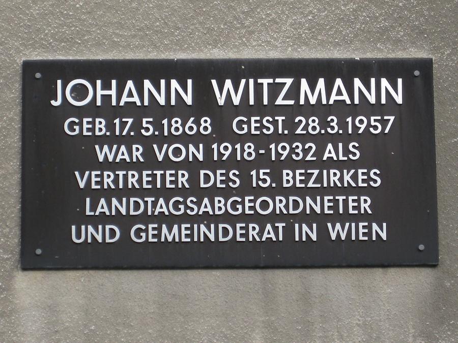 Johann Witzmann Gedenktafel