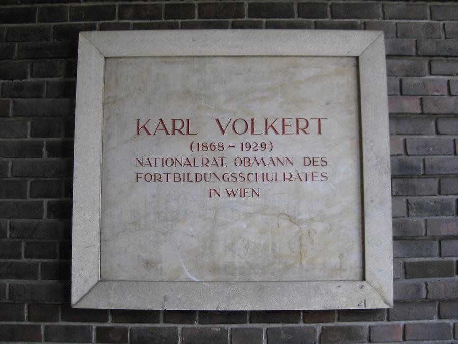 Karl Volkert Gedenktafel