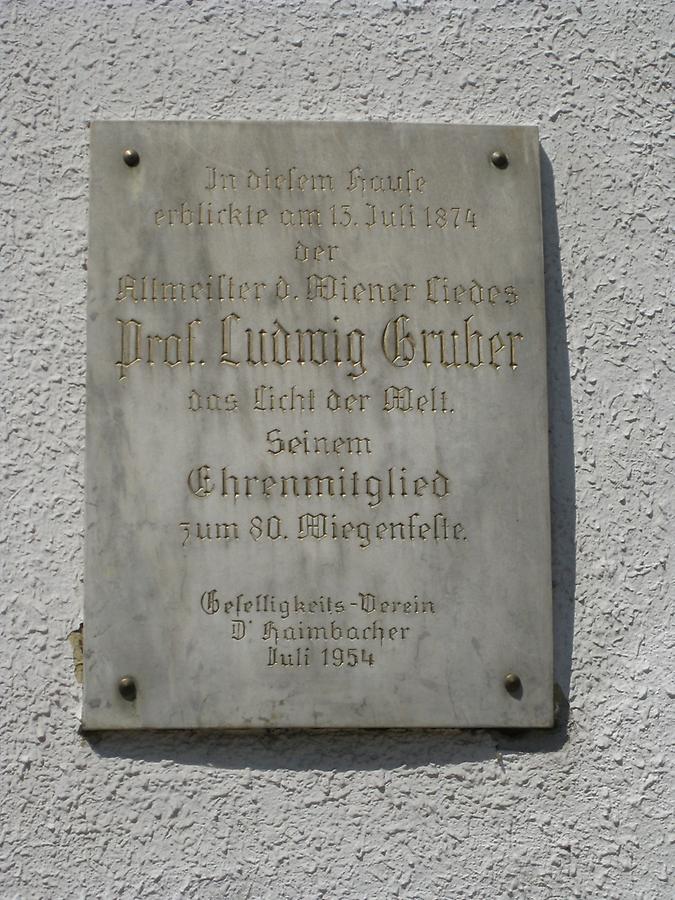 Ludwig Gruber Gedenktafel