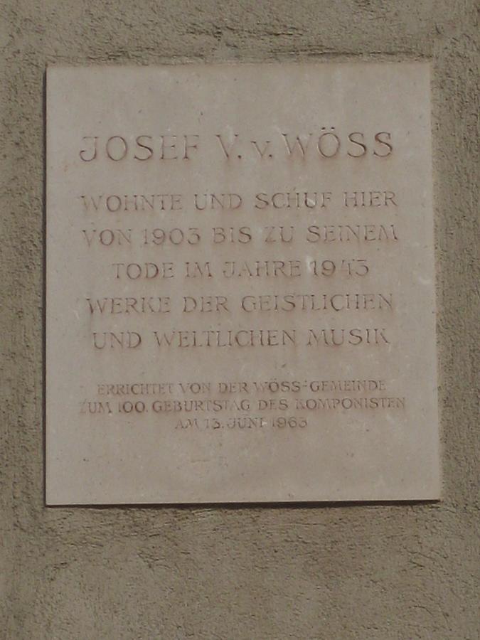 Geblergasse 52 Josef Venatius von Wöss Gedenktafel