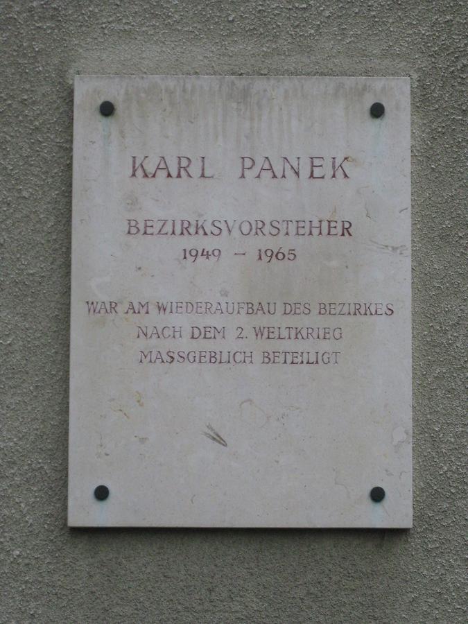 Karl Panek Gedenktafel