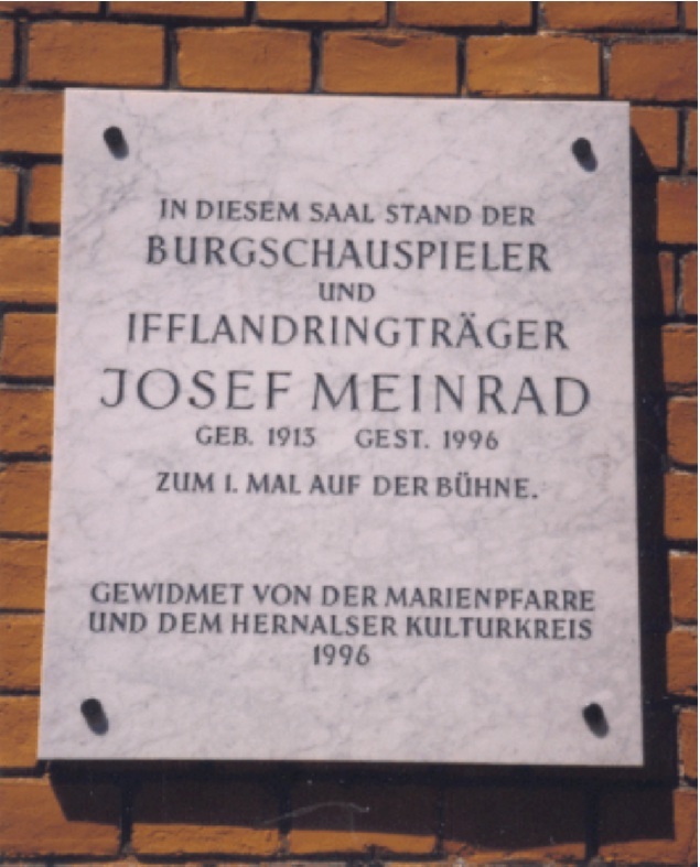 Josef Meinrad Gedenktafel von Reinhard Winter