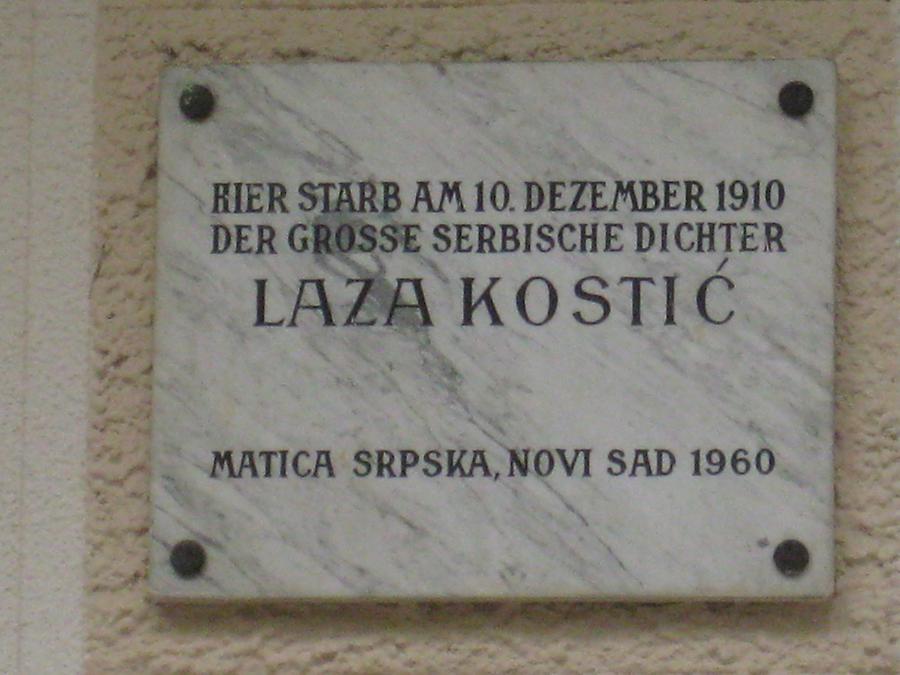 Laza Kostic Gedenktafel