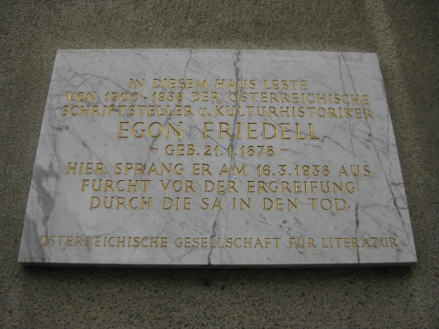 Egon Friedell Gedenktafel