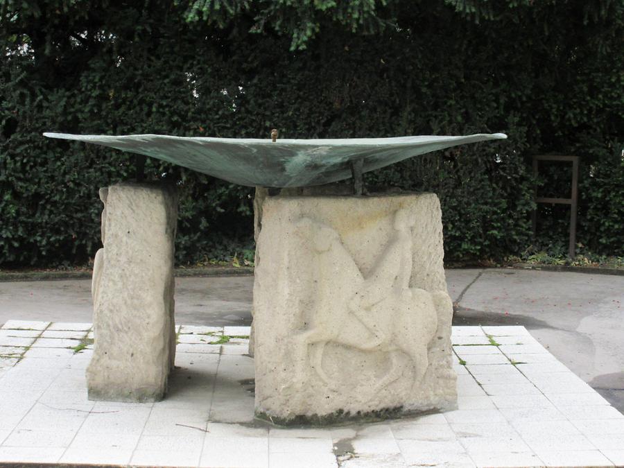 Brunnen 'Reiter' von Franz Fischer 1960