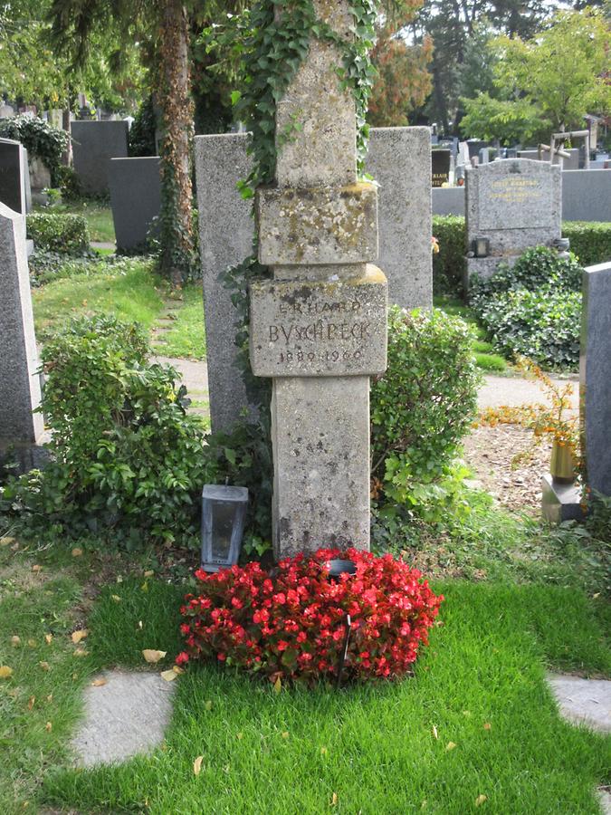 Grab von Eduard Buschbeck, Dramaturg 1889-1960 Grabdenkmal von Wander Bertoni