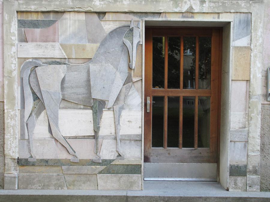 Türmosaik 'Pferd' von Therese Schütz-Leinfellner