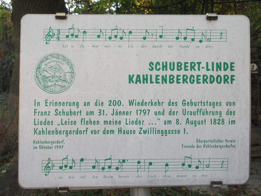 Erinnerungstafel 'Schubertlinde'
