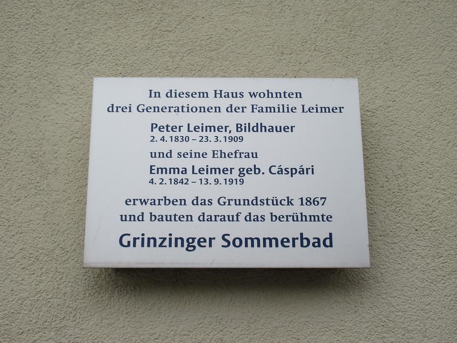 Grinzinger Sommerbad-Erinnerungstafel