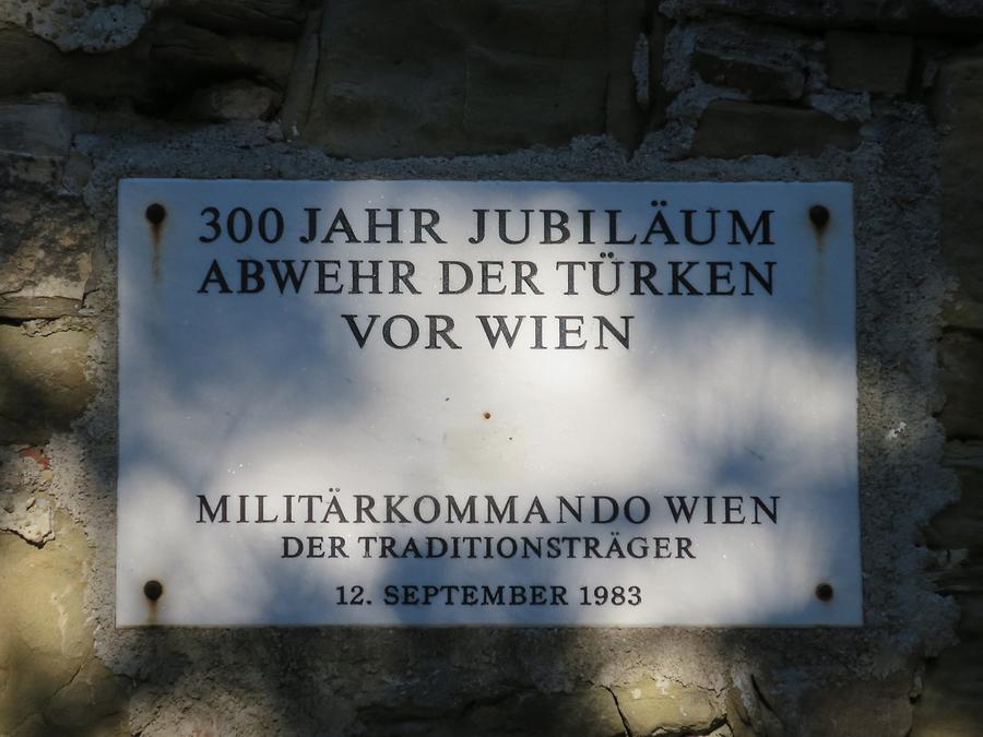 Erinnerungstafel '300 Jahre Jubliläum der Abwehr der Türken vor Wien 1683'