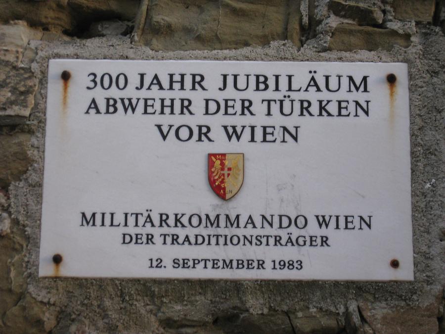 Erinnerungstafel '300 Jahr Jubiläum Abwehr der Türken vor Wien'