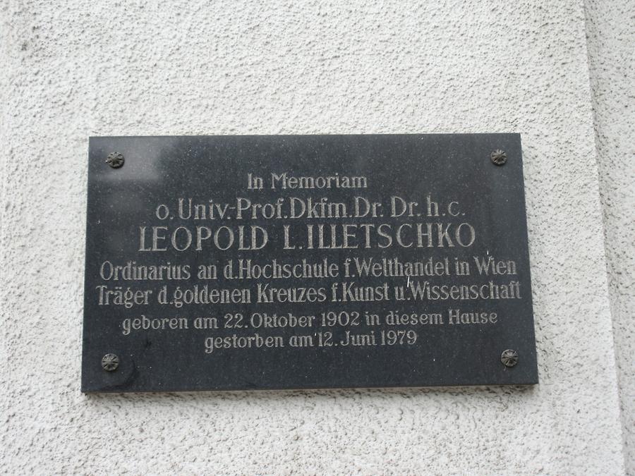 Leopold Illetschko Gedenktafel