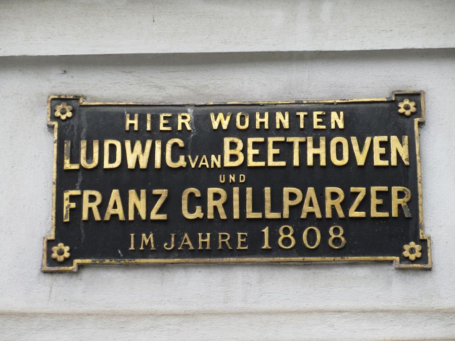 Beethoven- und Grillparzer Gedenktafel