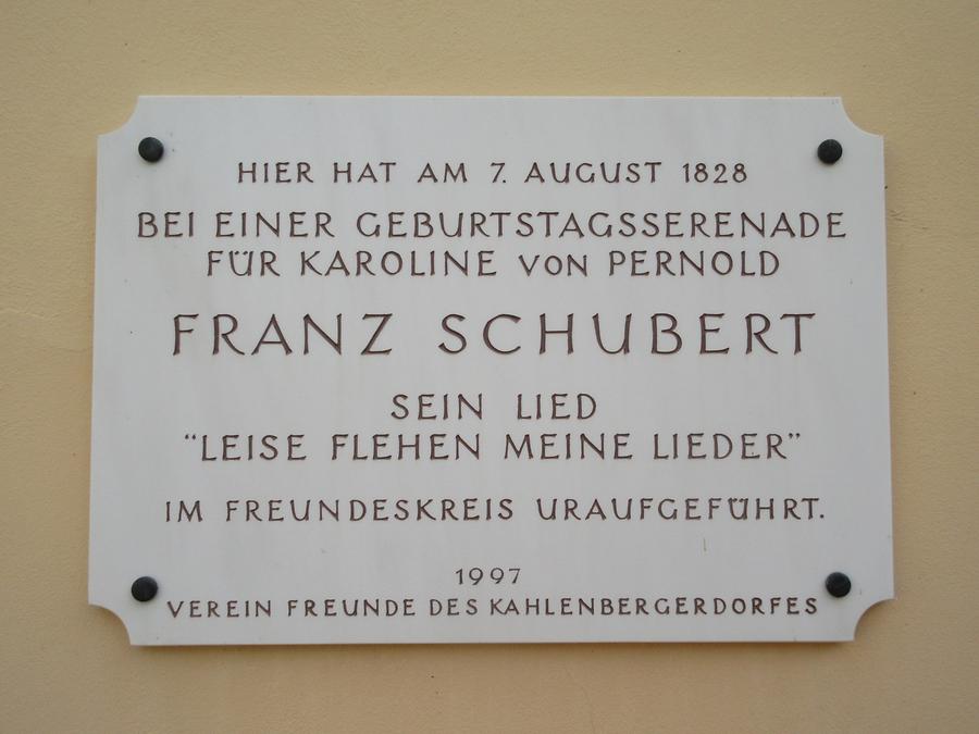 Fanz Schubert Gedenktafel