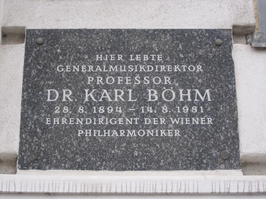 Karl Böhm Gedenktafel