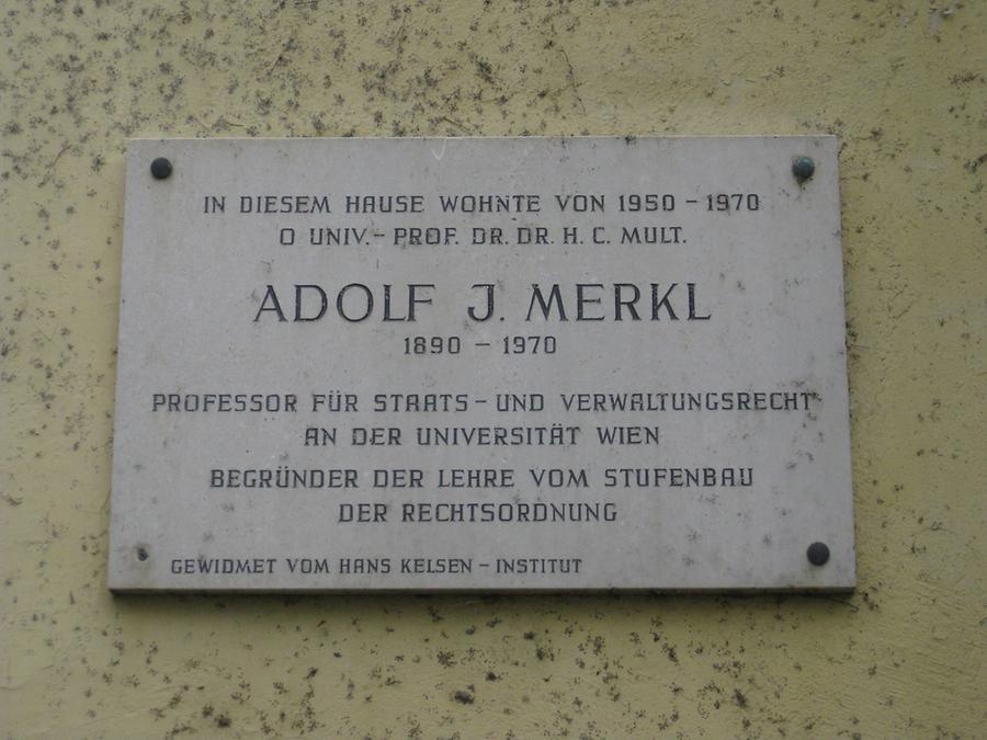 Adolf J. Merkl Gedenktafel