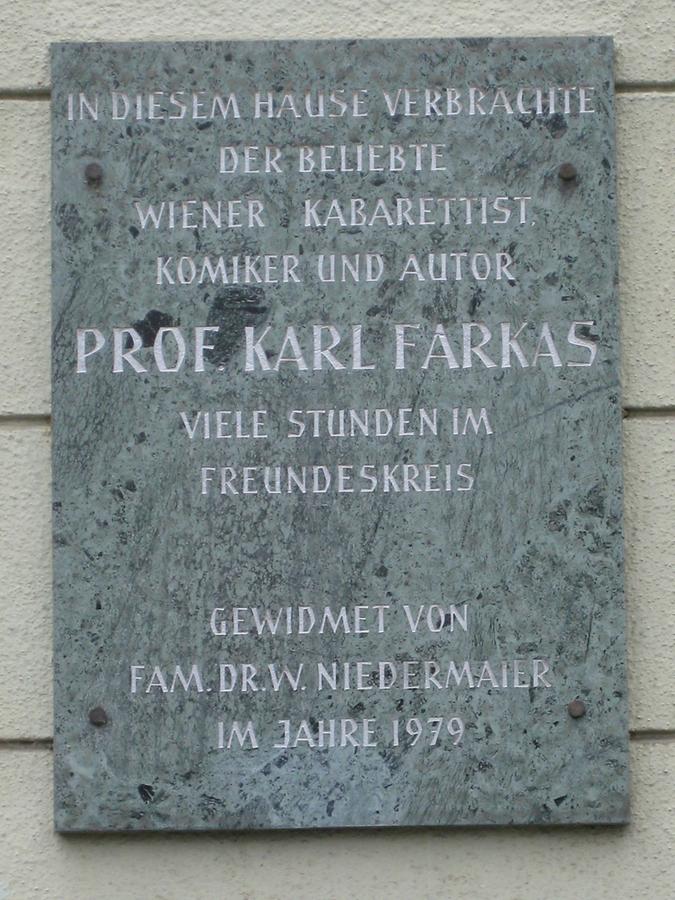 Karl Farkas Gedenktafel