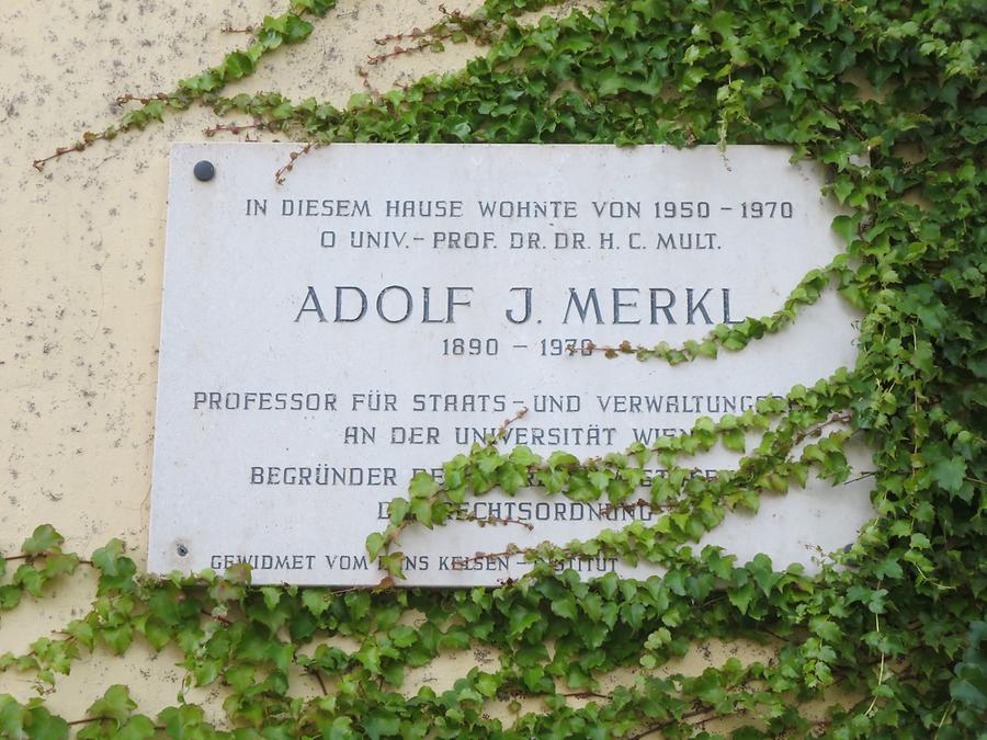 Adolf J. Merkl Gedenktafel