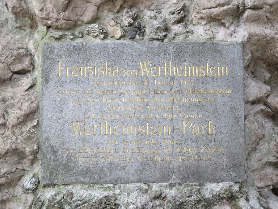 Franziska von Wertheimstein Gedenkstein
