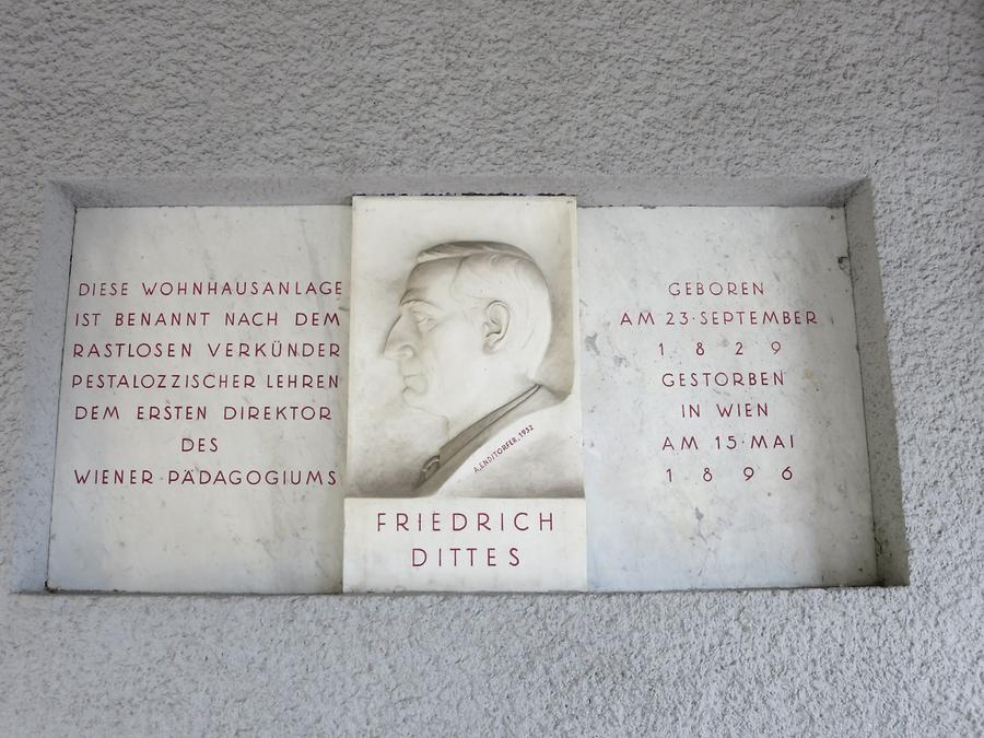 Friedrich Dittes Gedenktafel