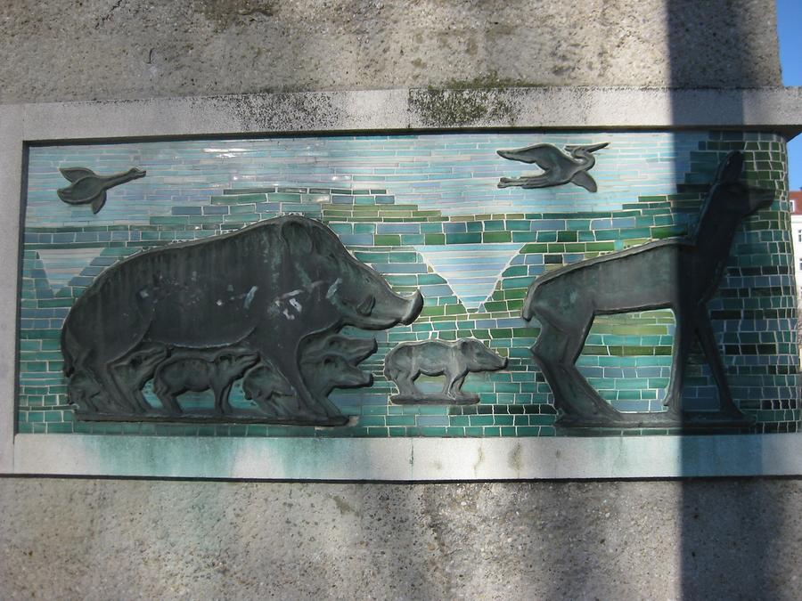 Mosaik 'Jagd' von Mario Petrucci 1953