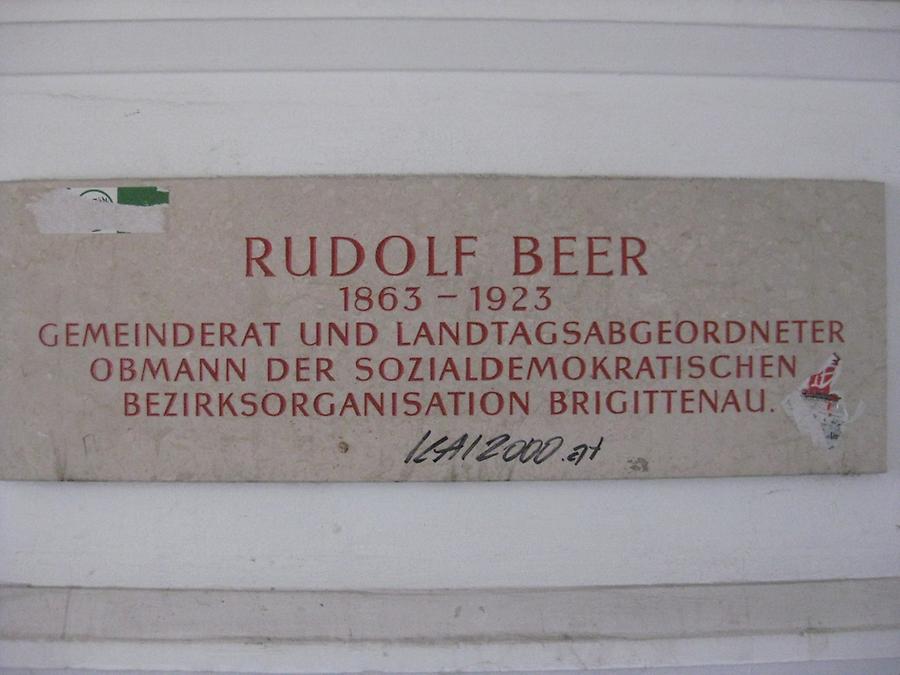 Rudolf Beer Gedenktafel