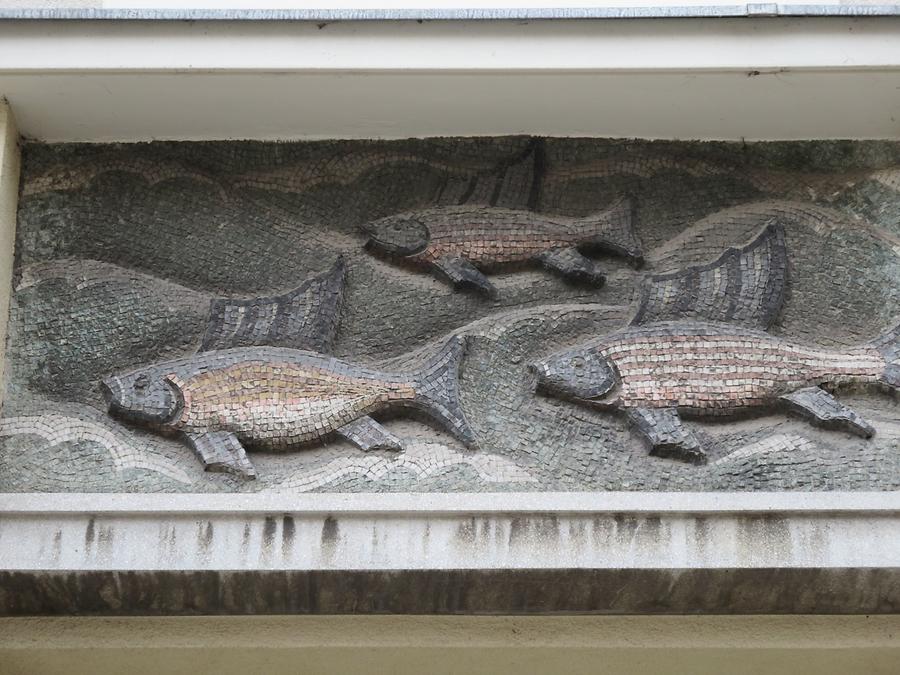 Supraporten-Mosaikrelief 'Fische'