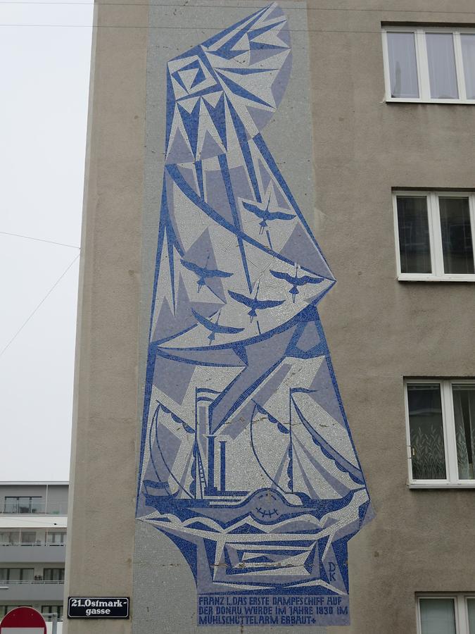 Wandmosaik 'Dampfschiff Franz I.'