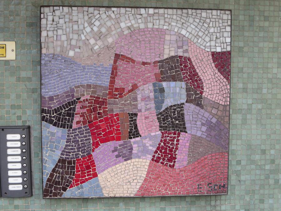 Mosaik-Hauszeichen von E Sch 1968