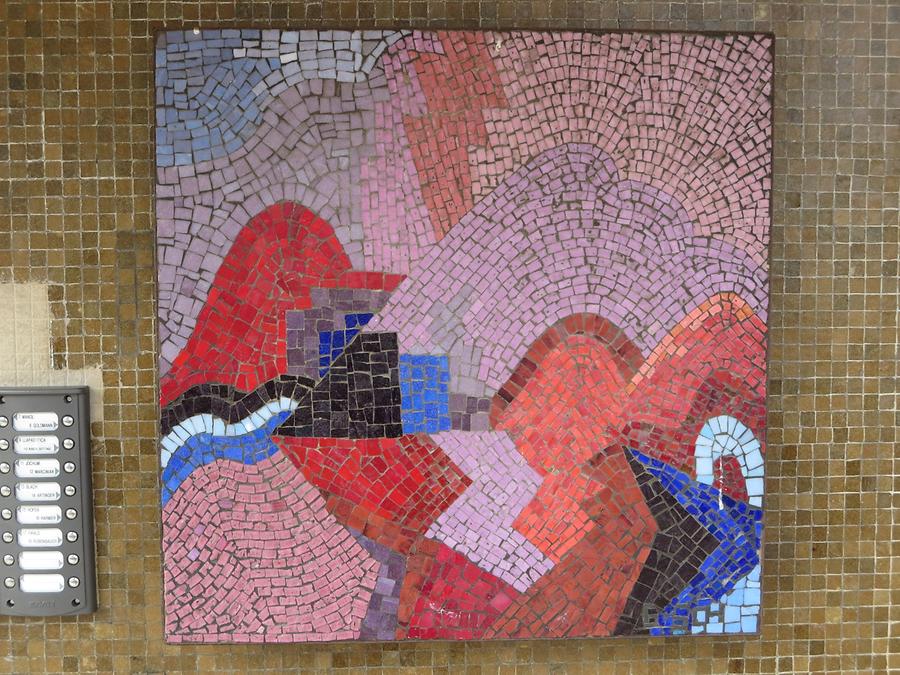 Mosaik-Hauszeichen von E Sch 1968