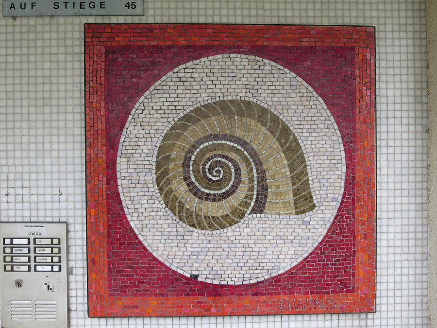 Hauszeichen-Mosaik 'Schnecke' von Gerhard Wind