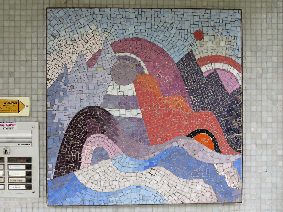 Hauszeichen-Mosaik 'Landschaft' von Erna Frank