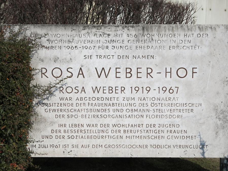 Rosa Weber Gedenktafel