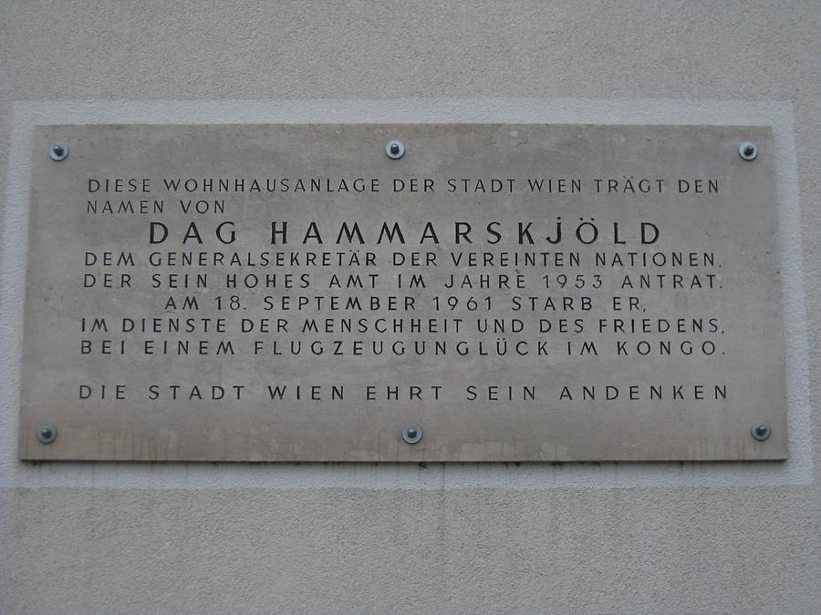 Dag Hammarskjöld Gedenktafel
