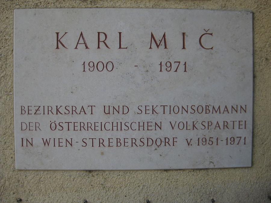 Karl Mic Gedenktafel