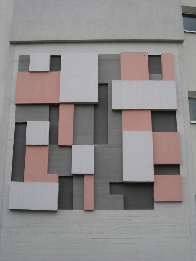 Betonrelief 'Abstraktes Motiv' von Robert Pick 1964