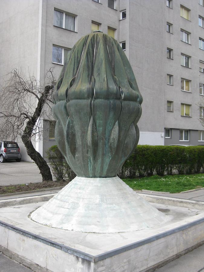 Bronzeplastik 'Wagramer Brunnen' von Wander Bertoni 1969