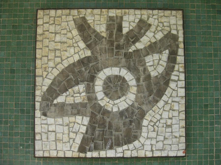 Mosaikhauszeichen von Florentina Pakosta 1974