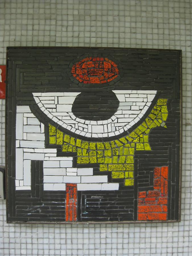 Mosaik 'Komposition' von Otto Beckmann 1967