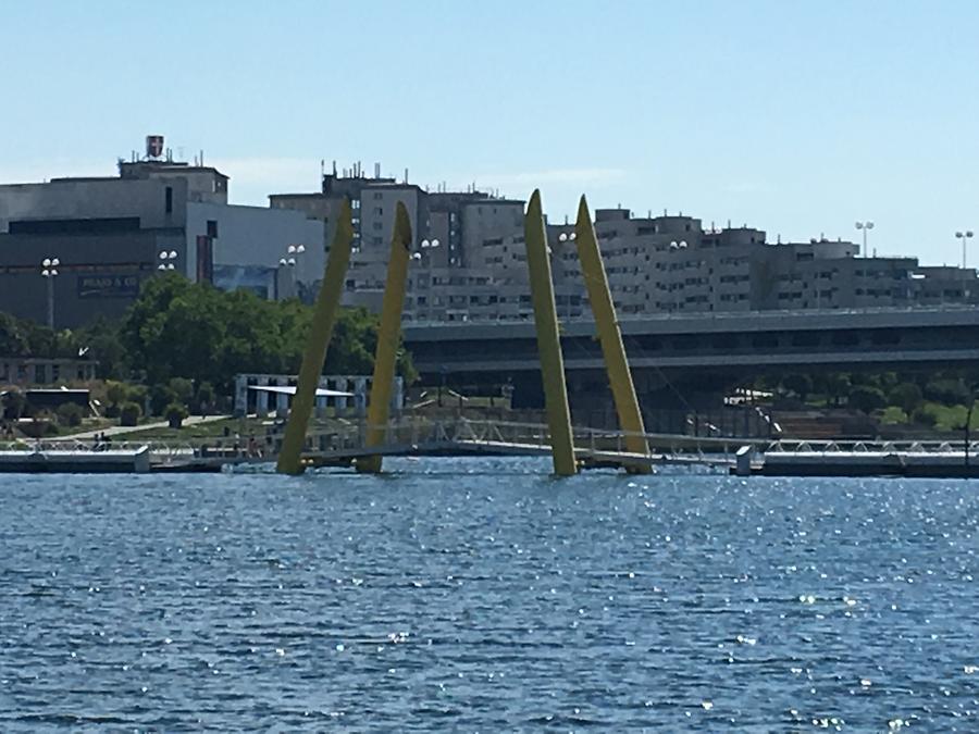 Pontonbrücke über die Neue Donau