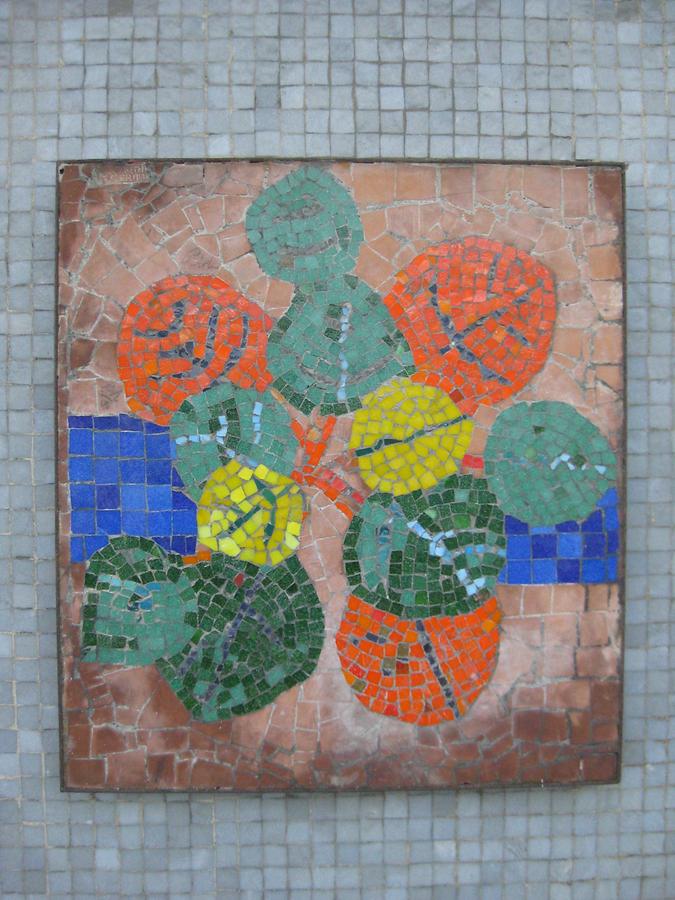 Mosaik-Hauszeichen von Elisabeth Eisler 1966
