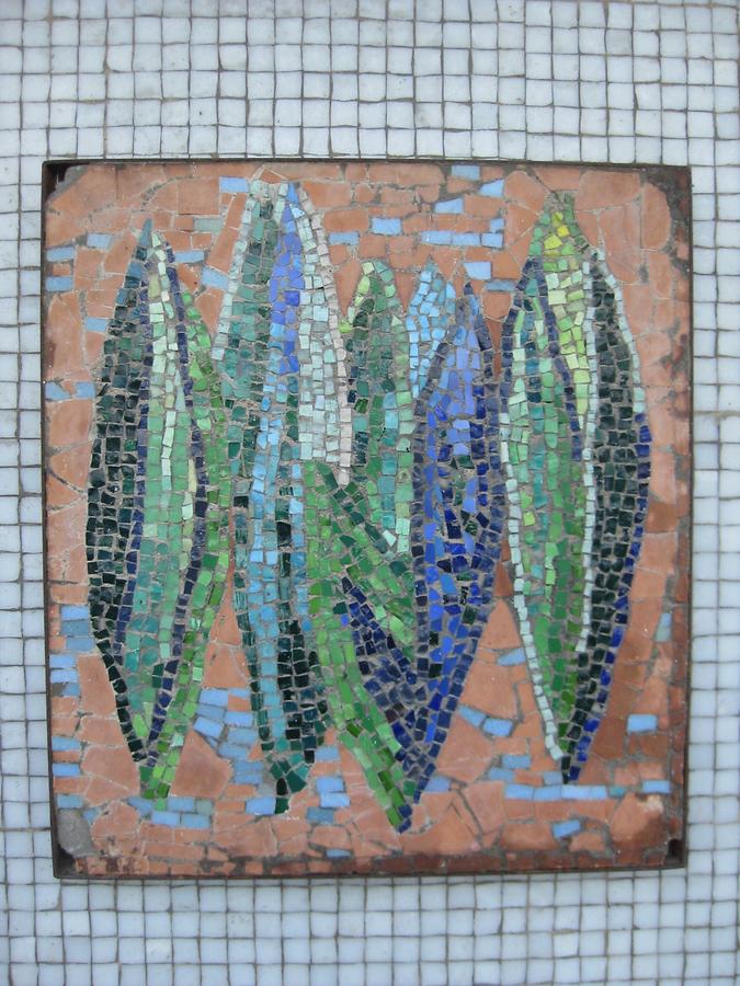 Mosaik-Hauszeichen von Elisabeth Eisler 1966