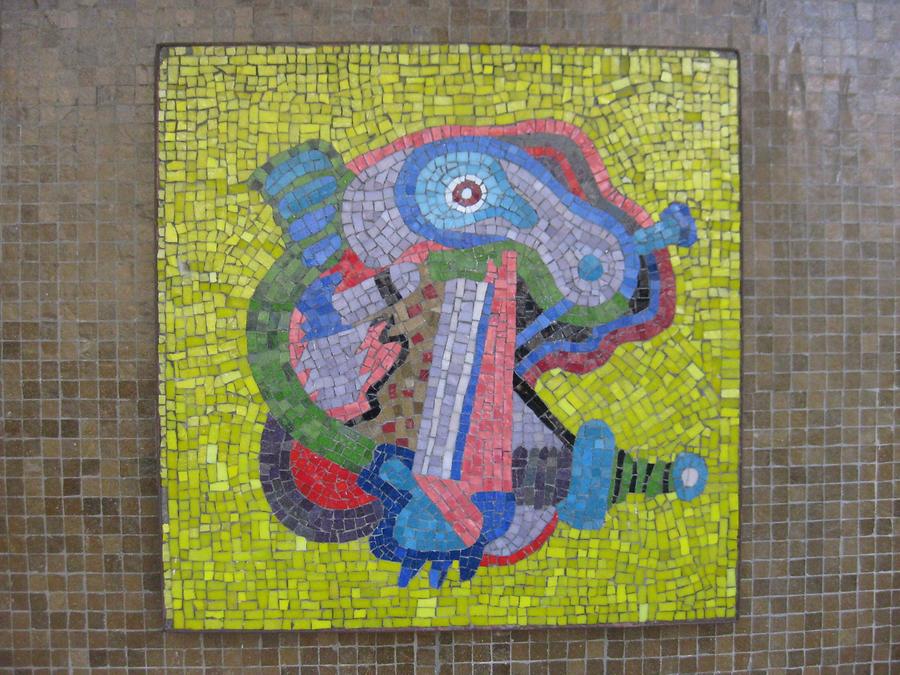 Mosaik 'Emblem' von Othmar Zechner 1970