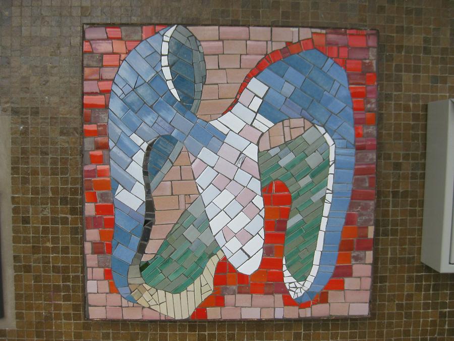 Mosaik 'Abstrakte Komposition' von Joana Steinlechner-Bichler 1970