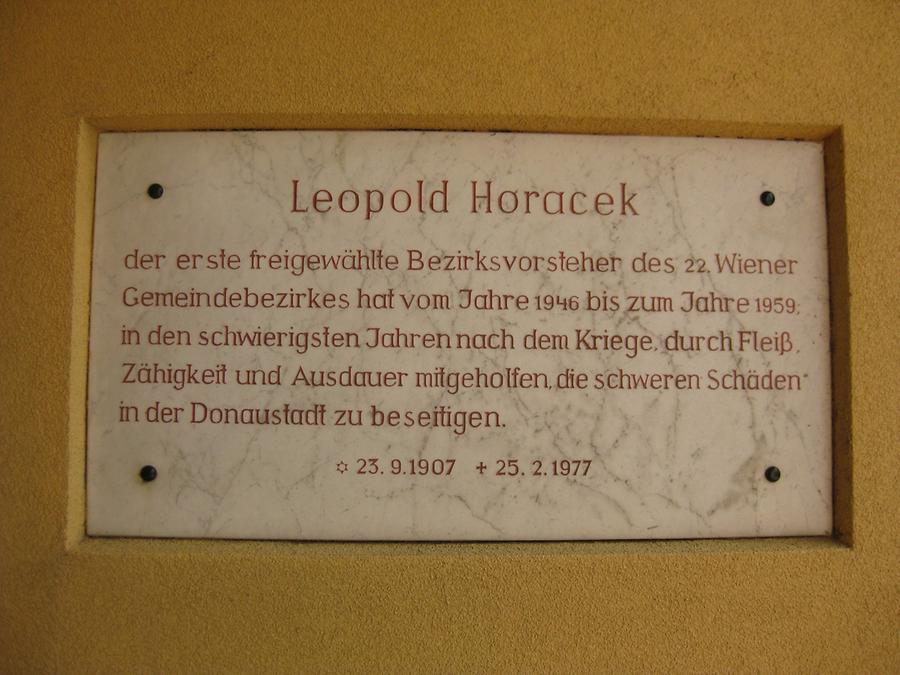Leopold Horacek Gedenktafel