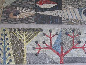 2 Mosaikstreifen 'Ordnungsysteme der Natur' von Josef Seger 1965 (2)