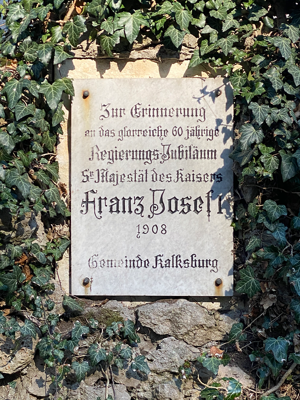 Kaiser Franz Josef I. - Gedenktafel