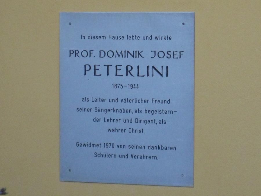 Dominik Josef Peterlini Gedenktafel
