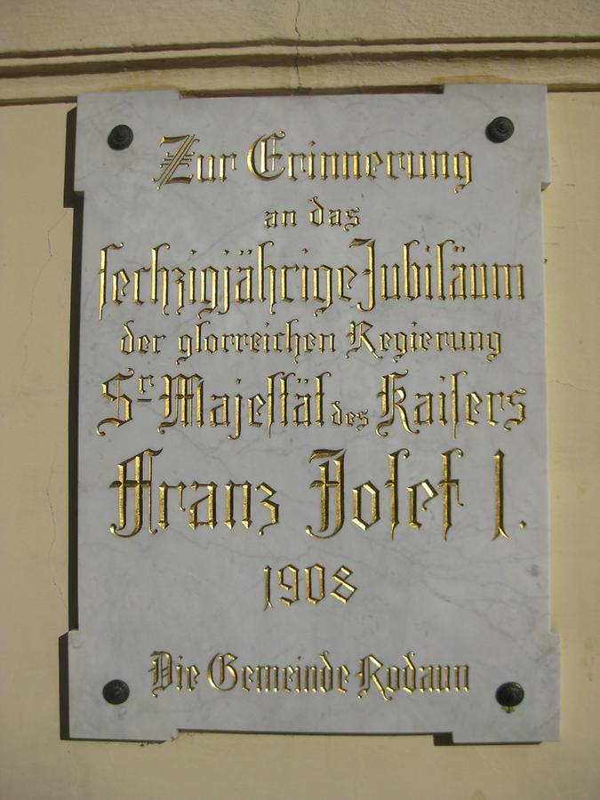 Kaiser Franz Josef I. Gedenktafel
